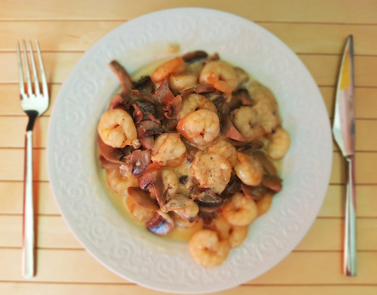 Creamy Shrimp with Mushroom. – Venagredos