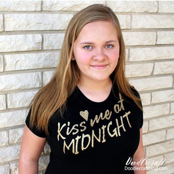 Kiss Me at Midnight Glitter Shirt DIY!