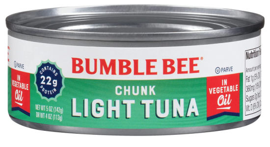 Bumble Bee Chunk Light Tuna in Oil, 5 oz Cans (Pack of 48) – $38.19, just $0.79/can