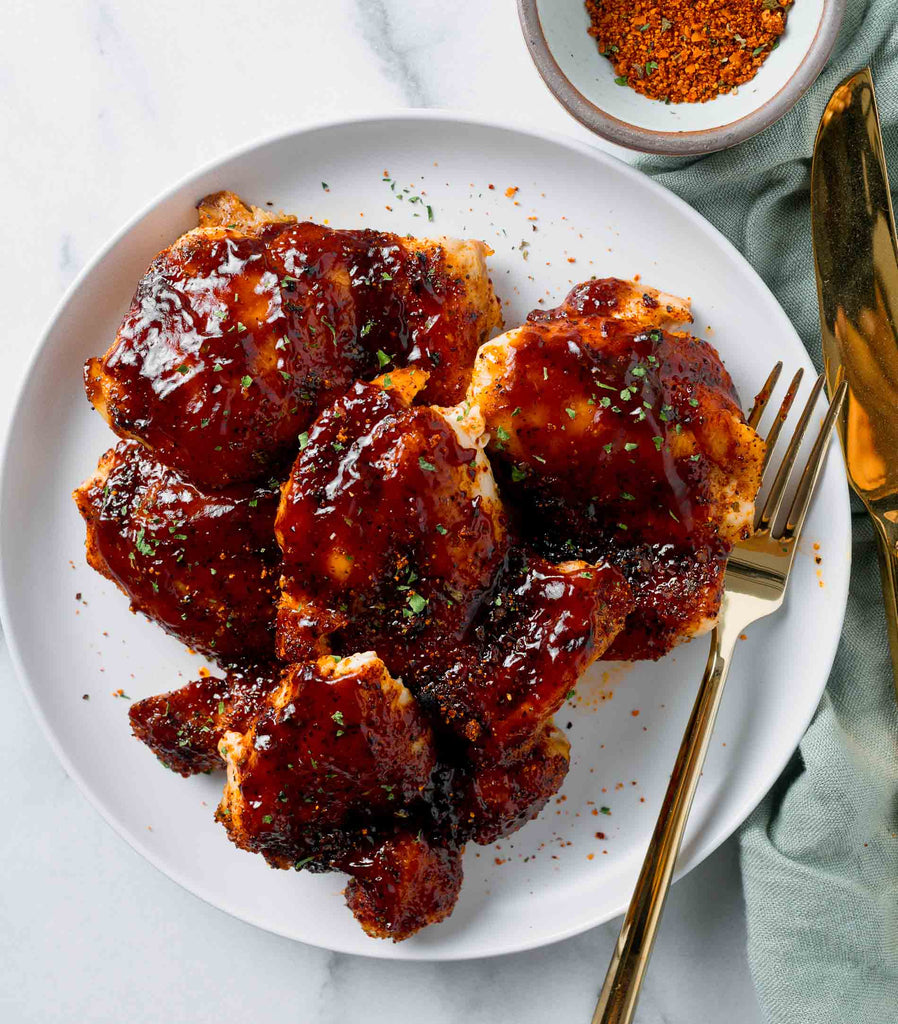 Baked BBQ Chicken Thighs