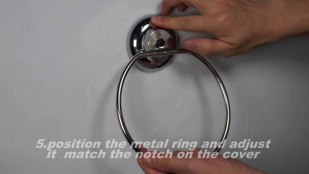 MaxHold suction cup round towel ring installation