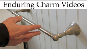 A demonstration of how to tighten up loose towel bars or to remove them for painting or other needs