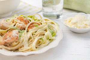 Delightfully Light Salmon Alfredo