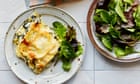 Thomasina Miers’ recipe for four-cheese greens lasagne