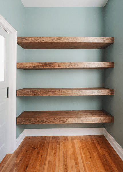 Gorgeus Rustic Floating Shelves