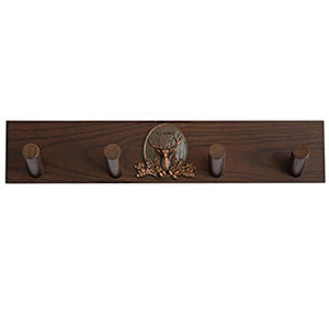 4 Hook Coat Rack Wall Mounted,Simple Solid Wood Walunt Coat Hangers Entryway Furniture Storage Hooks