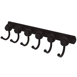 Allied Brass 920T-6 Mercury Collection 6 Position Tie and Belt Rack with Twisted Accent Decorative Hook, Oil Rubbed Bronze