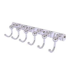 Allied Brass SL-20-6 Shadwell Collection 6 Position Tie and Belt Rack Decorative Hook, Polished Chrome