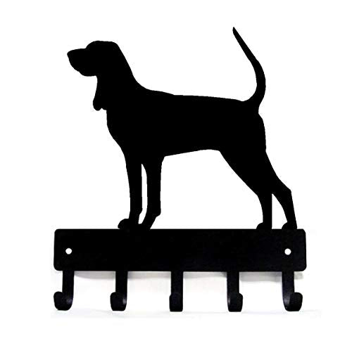 The Metal Peddler Coonhound Dog - Key Hooks & Holder - Small 6 inch Wide