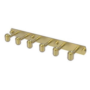 Allied Brass TA-20-6 Tango Collection 6 Position Tie and Belt Rack Decorative Hook, Satin Brass