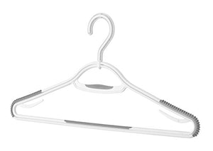 Whitmor Slim Sure-Grip Hangers with Swivel Hook (Set of 5), White
