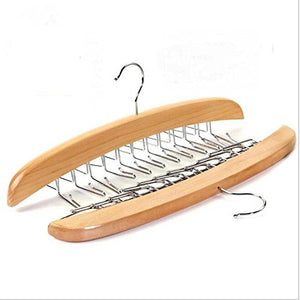 TQLT 12 Hook-functional Hol-wood Clothes Rack With Leash And Tie Rack-4 pack 401.717cm