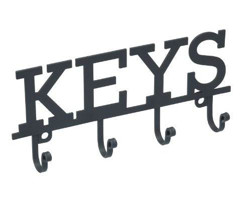 Kitchencraft Living Nostalgia Wire Grey Metal Bold Type Keys Hook Holder Hanger