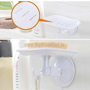 Suction Plastic Soap Dish With Towel Hook