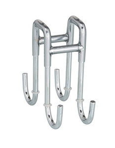 WENKO 20092100 Double shower hook, Stainless steel, 3.1 x 3.1 x 1.4 inch, Shiny