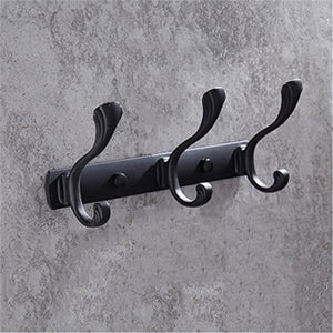 Black Stainless steel fish tail Shape bathroom wall hooks For coat hooks clothes hook towel hooks bathroom accessories DIY (260mm X 105mm)