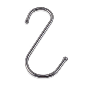 Pack of 10 Double Ball End 3.5 Inches S Shape Chrome Finish Stainless Steel Hanging Hooks for Kitchenware , Pots , Utensils , Plants , Towels , Gardening Tools , Clothes by Rack and Hook (10)