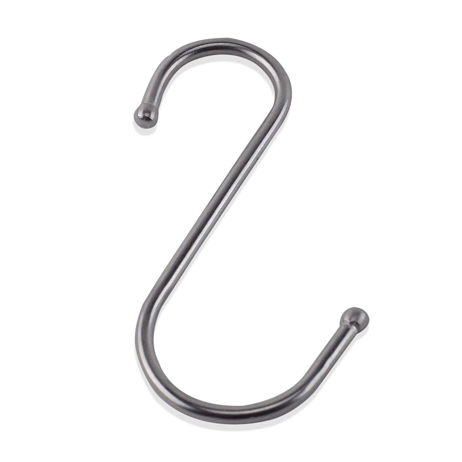 Pack of 50 Double Ball End 3.5 Inches S Shape Chrome Finish Stainless Steel Hanging Hooks for Kitchenware, Pots, Utensils, Plants, Towels, Gardening Tools, Clothes by Rack and Hook (50)