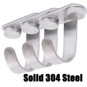 QY 3PCS 304 Solid Brushed Stainless Steel Heavy Duty 44LB 2mm-thick Coat and Hat Hook Fan Hook Single Hook Roof Hook
