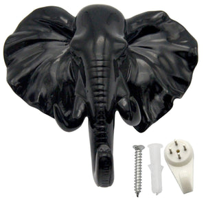 bouti1583 Single Elephant Head Ear Wall Hanger Coat Hat Hook Animal Shaped Decorative Gift Gold