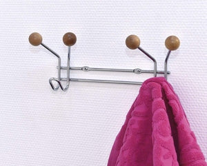 Wall Mounted 6-Hook Coat and Hat Rail