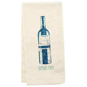 Wit Gifts WT102278A Tea Towel, Wine Bottle