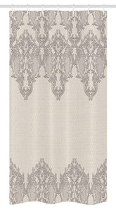 Ambesonne Taupe Stall Shower Curtain, Lace Like Framework Borders with Arabesque Details Delicate Intricate Retro Dated Print, Fabric Bathroom Decor Set with Hooks, 36 W x 72 L Inches, Taupe