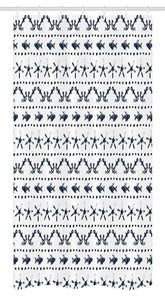 Ambesonne Navy Blue Stall Shower Curtain, Navy Yatch Themed Design with Fish Starfish and Anchor Nautical Marine Print, Fabric Bathroom Decor Set with Hooks, 36" X 72", Navy and White