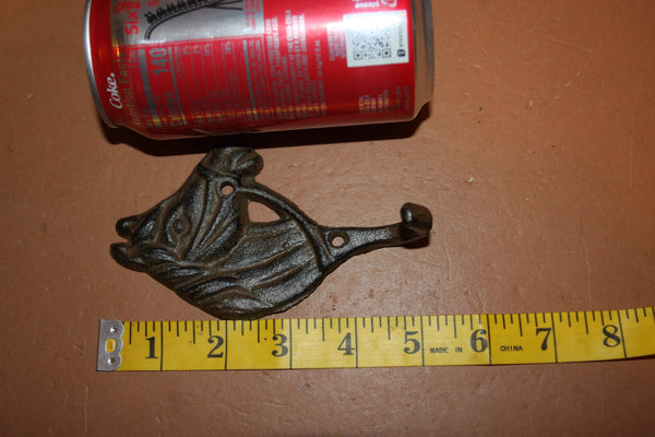 Equestrian Towel Hooks, 5 inch Rustic Cast Iron, Volume Priced, W-18