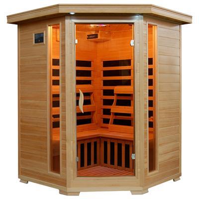 Pure Heat 3 Person Carbon Corner Unit Sauna
